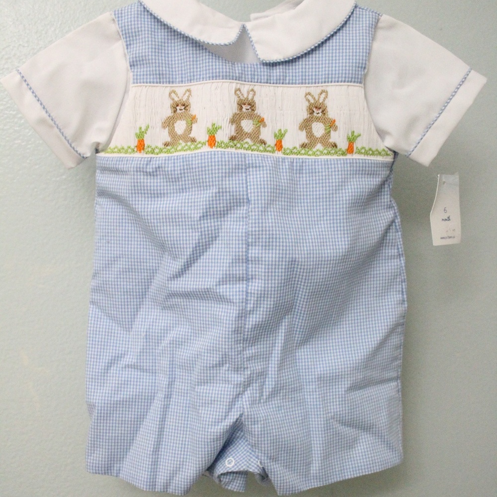 Adorable Petit Ami baby boy spring / Easter romper